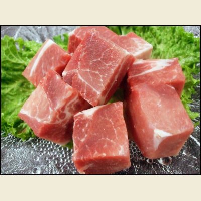 画像1: 北海道産 豚ウデ 角切り 1kg