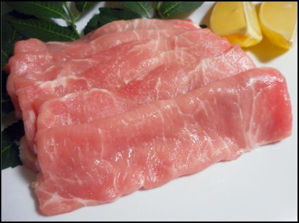 画像1: アメリカ産 豚ロース スライス 1kg (1)